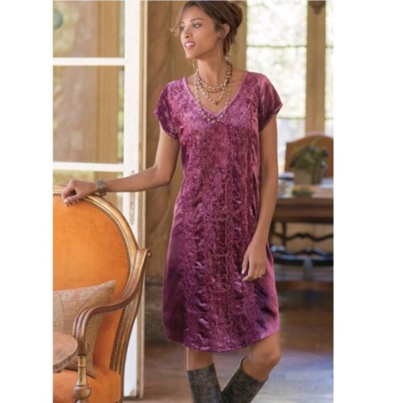 Soft Surroundings Boho Velvet Dress - Picture 11 of 11